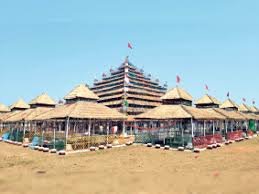 धर्म ध्वजा की स्थापना हेतु श्री लक्ष्मीनारायण सेवा पीठम पावन धाम ट्रस्ट द्वारा